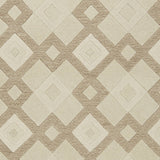 2' X 4' Ivory Diamond Wool Area Rug - Homeroots