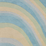 2' X 4' Blue And Beige Wool Abstract Hand Tufted Area Rug - Homeroots - Flyclothing LLC