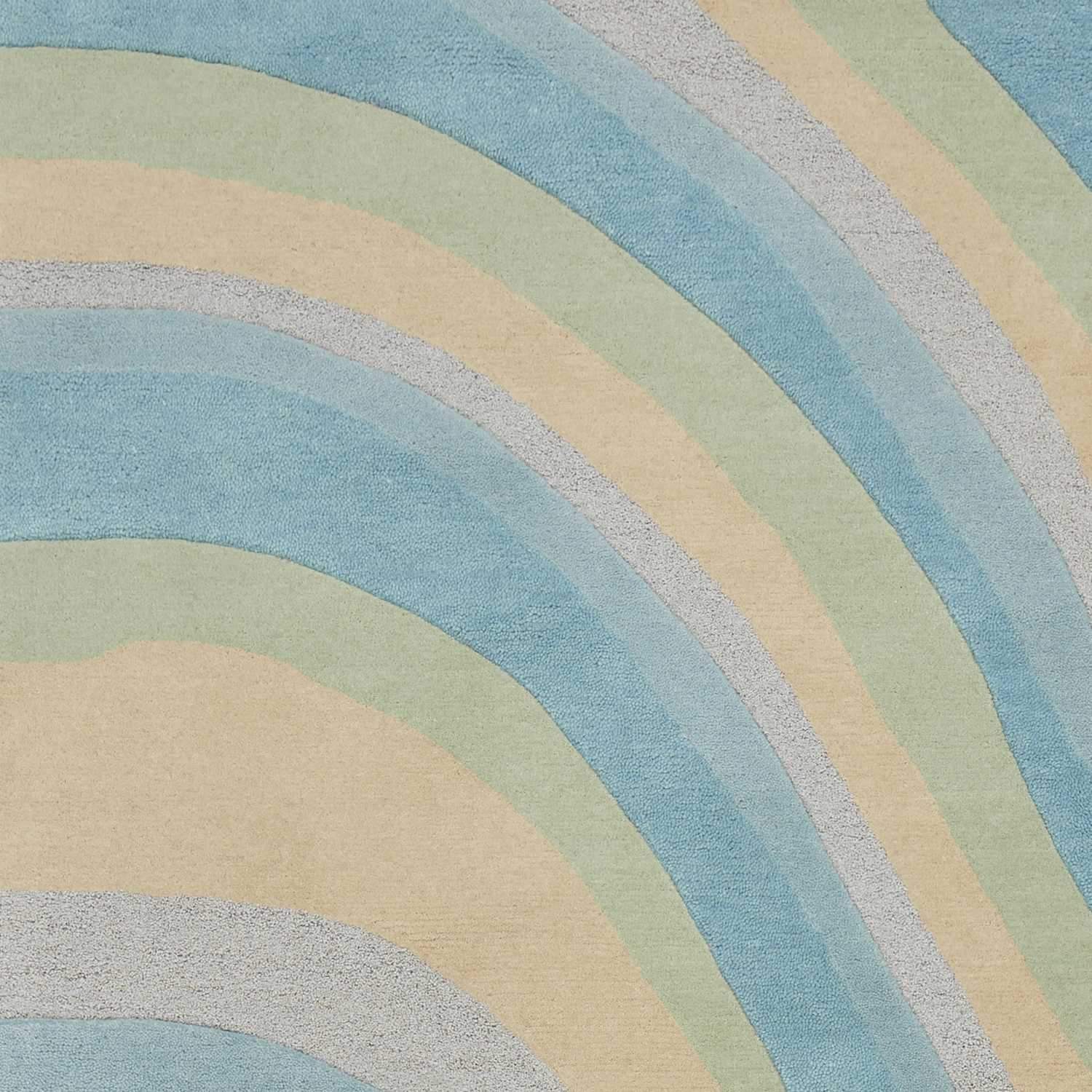 2' X 4' Blue And Beige Wool Abstract Hand Tufted Area Rug - Homeroots - Flyclothing LLC
