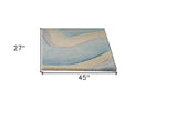 2' X 4' Blue And Beige Wool Abstract Hand Tufted Area Rug - Homeroots - Flyclothing LLC