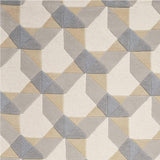 2' X 4' Ivory Or Grey Polygon Pattern Wool Area Rug - Homeroots - Flyclothing LLC