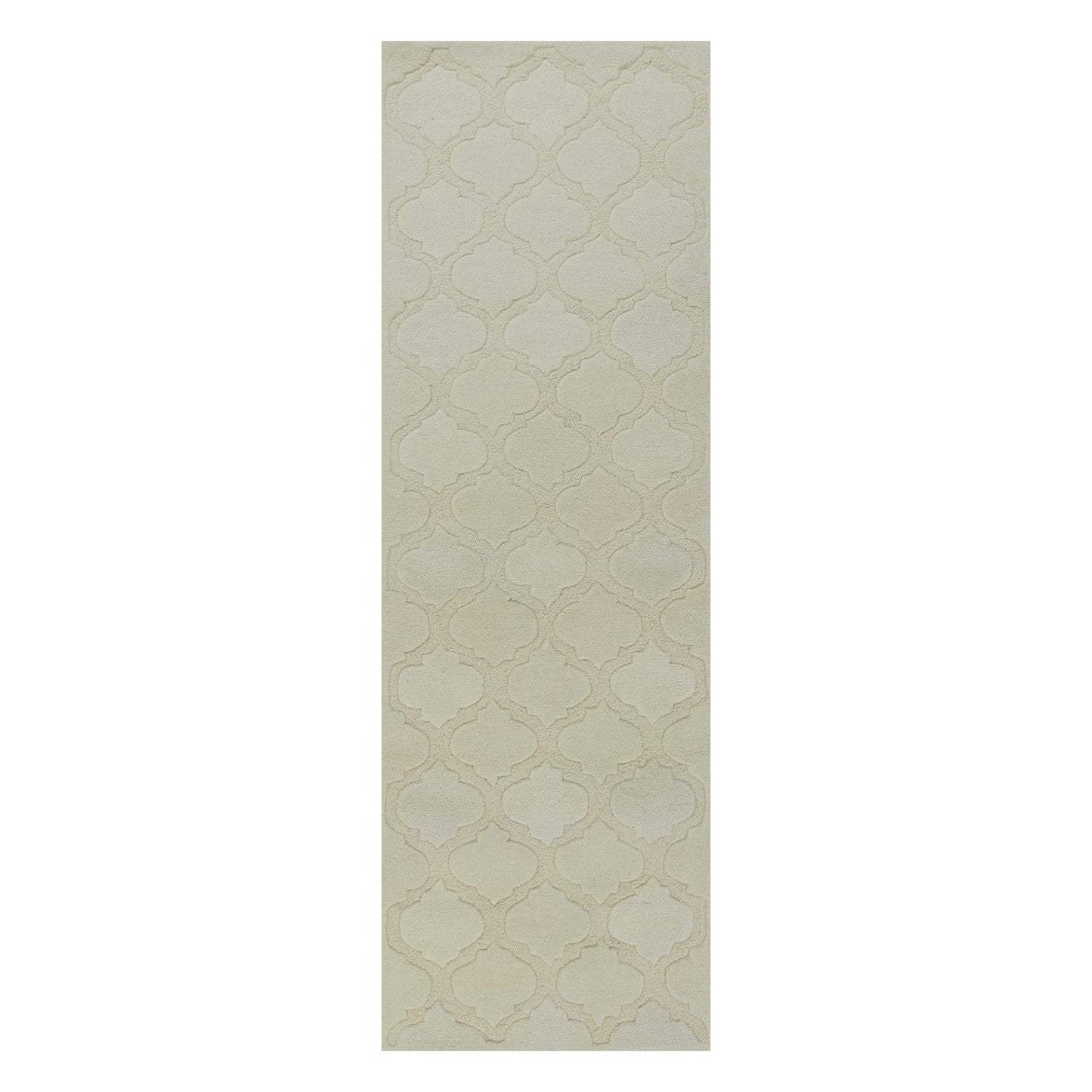 2' X 4' Grey Hand Tufted Geometric Indoor Accent Rug - Homeroots - Flyclothing LLC