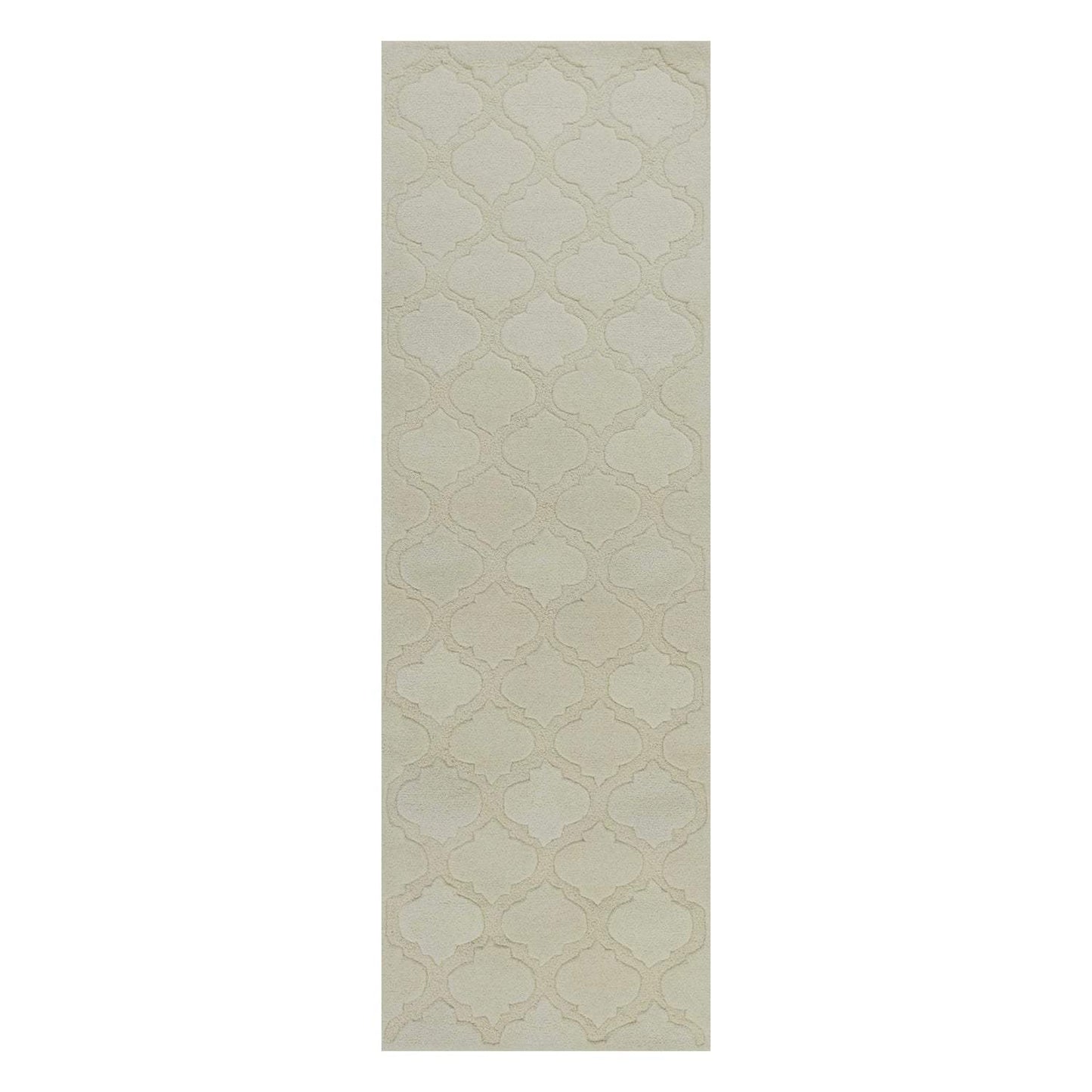 2' X 4' Grey Hand Tufted Geometric Indoor Accent Rug - Homeroots - Flyclothing LLC