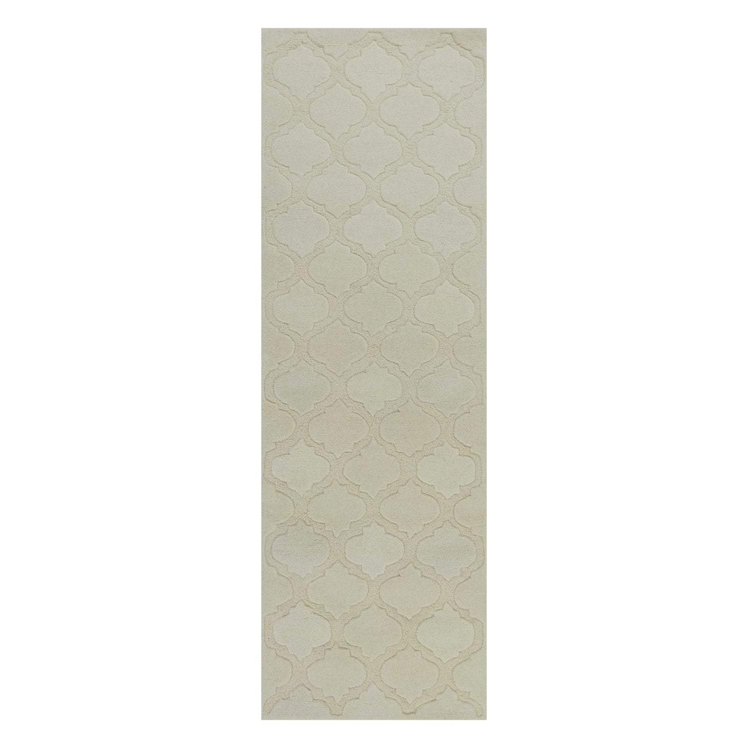 2' X 4' Grey Hand Tufted Geometric Indoor Accent Rug - Homeroots - Flyclothing LLC