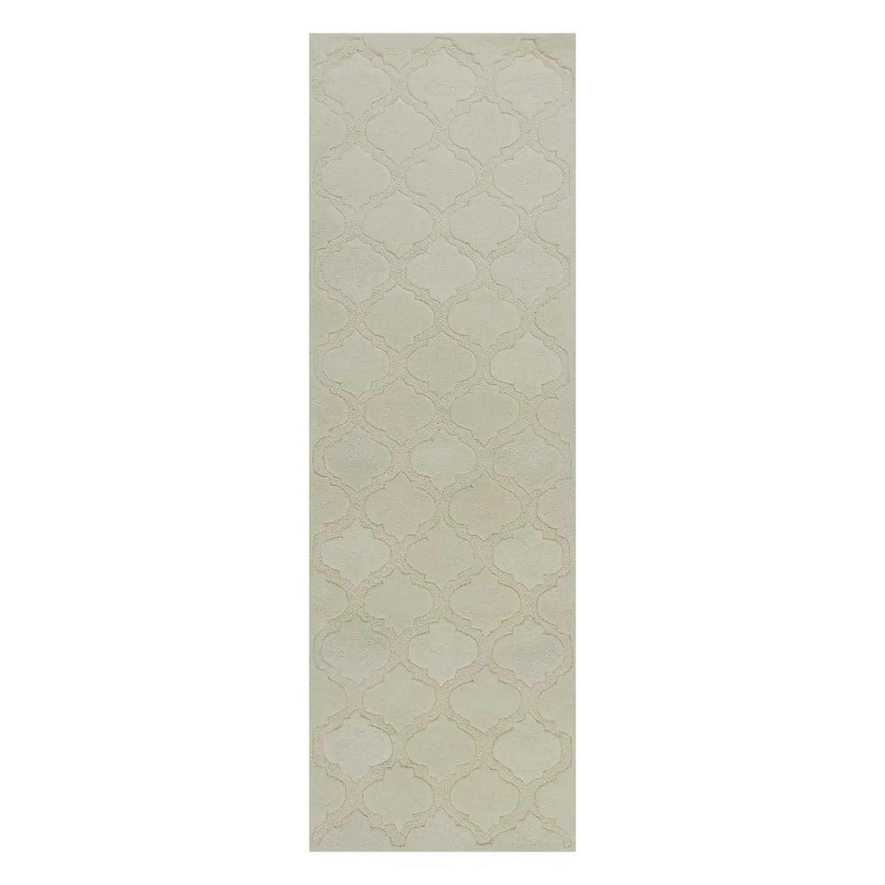 2' X 4' Grey Hand Tufted Geometric Indoor Accent Rug - Homeroots