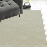 2' X 4' Grey Hand Tufted Geometric Indoor Accent Rug - Homeroots