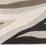 2' X 4' Natural Beige Hand Tufted Abstract Waves Indoor Accent Rug - Homeroots - Flyclothing LLC