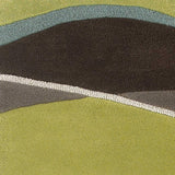 2' X 4' Lime Or Mocha Waves Wool Area Rug - Homeroots - Flyclothing LLC