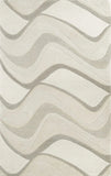 2' X 4' Ivory Hand Tufted Abstract Waves Indoor Accent Rug - Homeroots