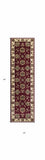 2' X 8' Red Or Ivory Floral Bordered Runner Rug - Homeroots - Flyclothing LLC