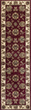 2' X 8' Red Or Ivory Floral Bordered Runner Rug - Homeroots - Flyclothing LLC
