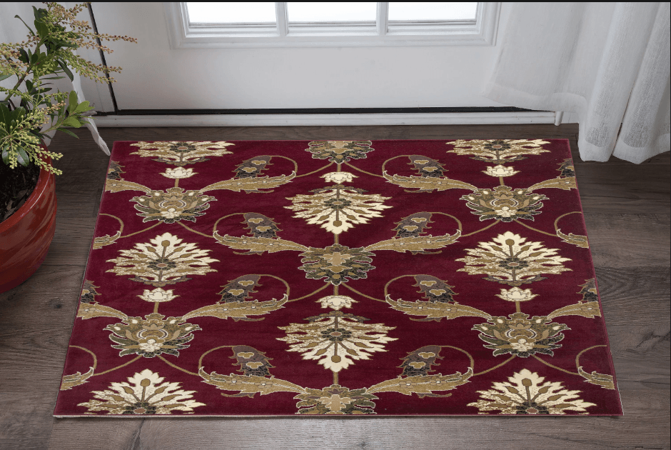 3' X 5' Red Area Rug - Homeroots - Flyclothing LLC