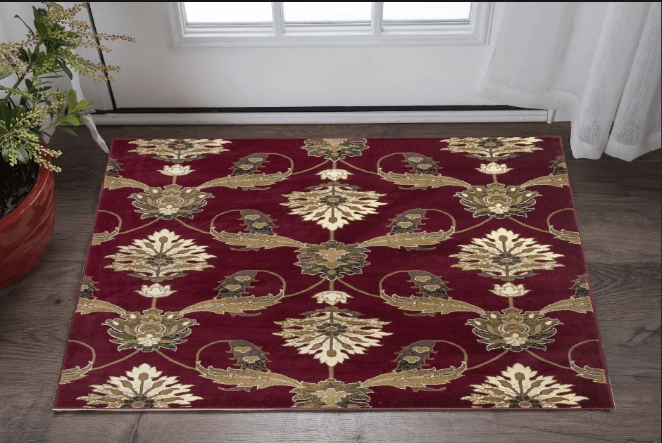 3' X 5' Red Area Rug - Homeroots
