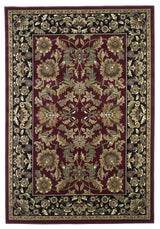 3' X 5' Red Black Machine Woven Floral Traditional Indoor Accent Rug - Homeroots - Flyclothing LLC