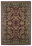 3' X 5' Red Black Machine Woven Floral Traditional Indoor Accent Rug - Homeroots