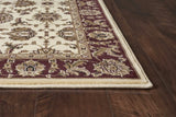 8' Red And Ivory Floral Medallion Runner Rug - Homeroots - Flyclothing LLC