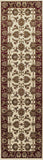 8' Red And Ivory Floral Medallion Runner Rug - Homeroots