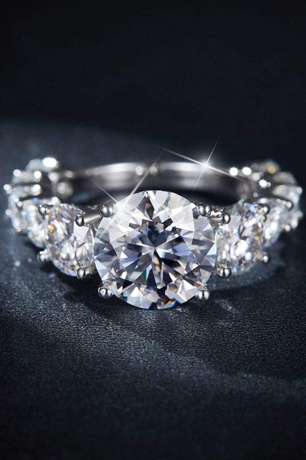 8 Carat Moissanite 925 Sterling Silver Ring - Trendsi - Flyclothing LLC