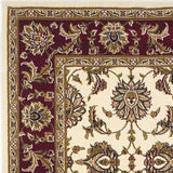 3' X 5' Ivory Red Machine Woven Floral Traditional Indoor Area Rug - Homeroots