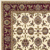 3' X 5' Ivory Red Machine Woven Floral Traditional Indoor Area Rug - Homeroots