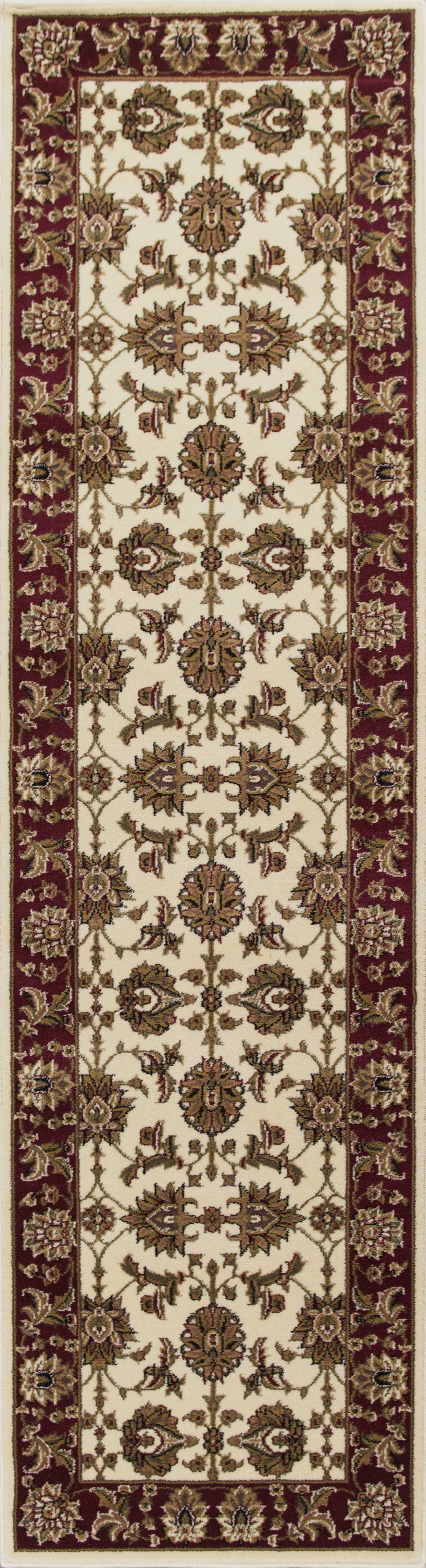 3' X 5' Ivory Red Machine Woven Floral Traditional Indoor Area Rug - Homeroots - Flyclothing LLC