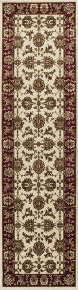 3' X 5' Ivory Red Machine Woven Floral Traditional Indoor Area Rug - Homeroots - Flyclothing LLC