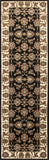2' X 8' Black Or Ivory Traditional Bordered Rug - Homeroots - Flyclothing LLC