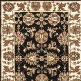 2' X 8' Black Or Ivory Traditional Bordered Rug - Homeroots - Flyclothing LLC