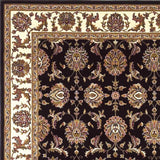 3' X 5' Black Ivory Machine Woven Floral Traditional Indoor Area Rug - Homeroots
