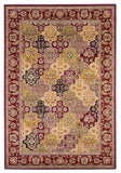3' X 5' Red Machine Woven Traditional Quatrefoil Indoor Area Rug - Homeroots