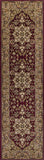 2' X 8' Red Or Beige Medallion Runner Rug - Homeroots
