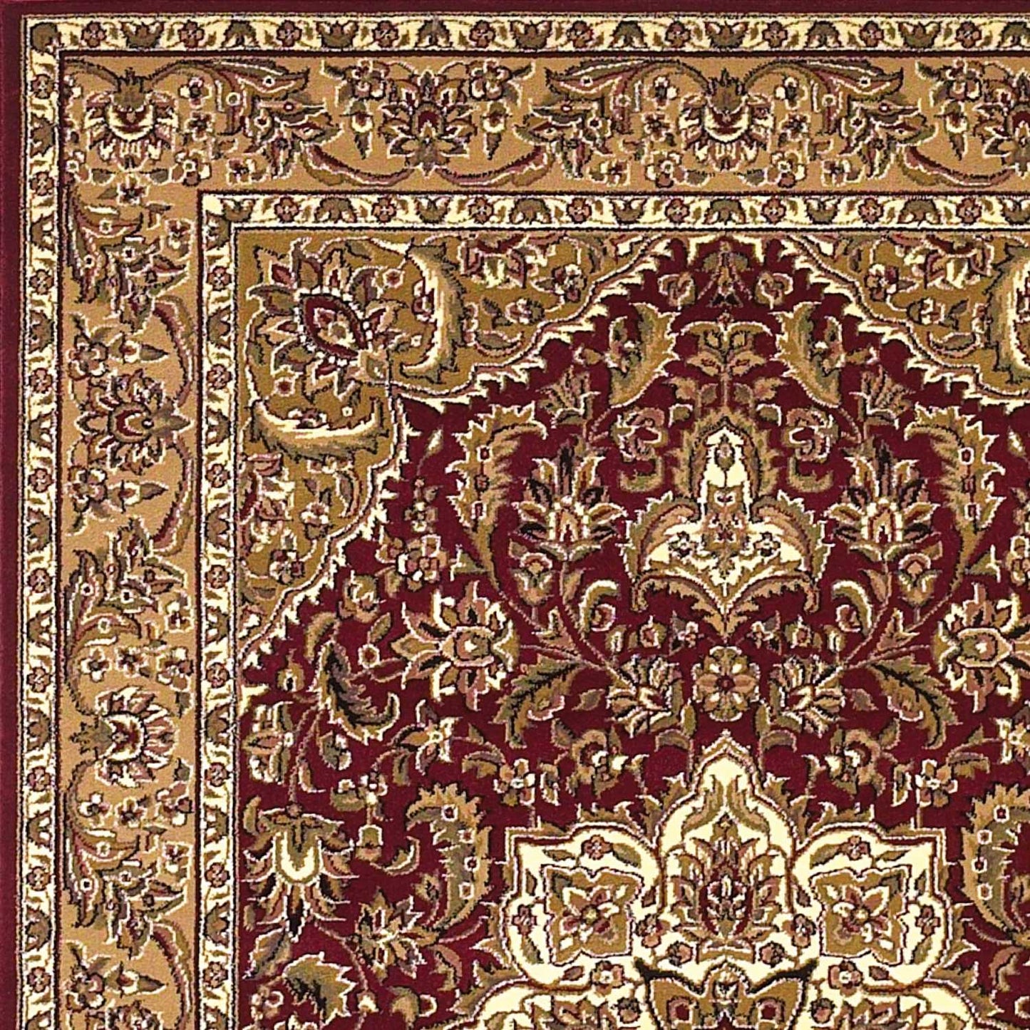 2' X 8' Red Or Beige Medallion Runner Rug - Homeroots - Flyclothing LLC