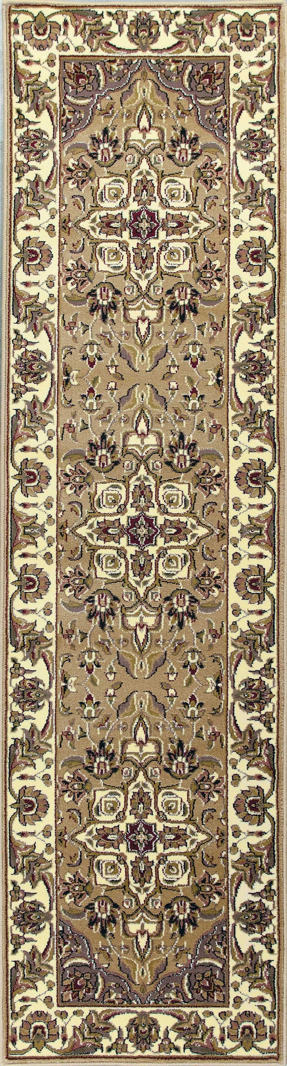2' X 8' Beige Or Ivory Medallion Runner Rug - Homeroots - Flyclothing LLC