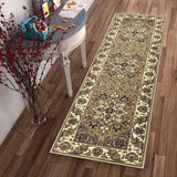 2' X 8' Beige Or Ivory Medallion Runner Rug - Homeroots - Flyclothing LLC