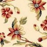8' Ivory Green and Red Floral Vines Runner Rug - Homeroots - Flyclothing LLC