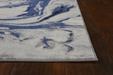 3' X 5' Blue Abstract Area Rug - Homeroots