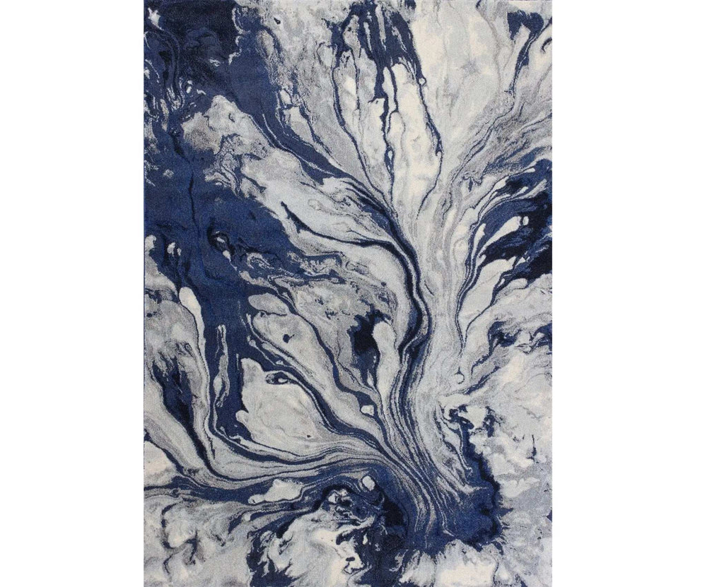 3' X 5' Blue Abstract Area Rug - Homeroots - Flyclothing LLC