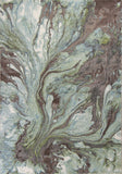 3' X 5' Blue Abstract Area Rug - Homeroots