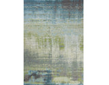 3' X 5' Blue and Green Abstract Brushstrokes Area Rug - Homeroots