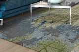 3' X 5' Blue and Green Abstract Area Rug - Homeroots - Flyclothing LLC