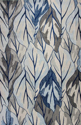 3' X 5' Grey And Navy Area Rug - Homeroots - Flyclothing LLC