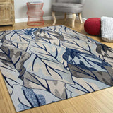 3' X 5' Grey And Navy Area Rug - Homeroots - Flyclothing LLC