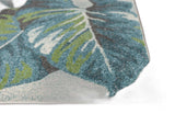 3' X 5' Teal and Ivory Tropical Floral Area Rug - Homeroots - Flyclothing LLC