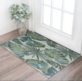 3' X 5' Teal and Ivory Tropical Floral Area Rug - Homeroots - Flyclothing LLC