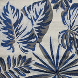3' X 5' Blue and Gray Botanical Leaves Area Rug - Homeroots - Flyclothing LLC