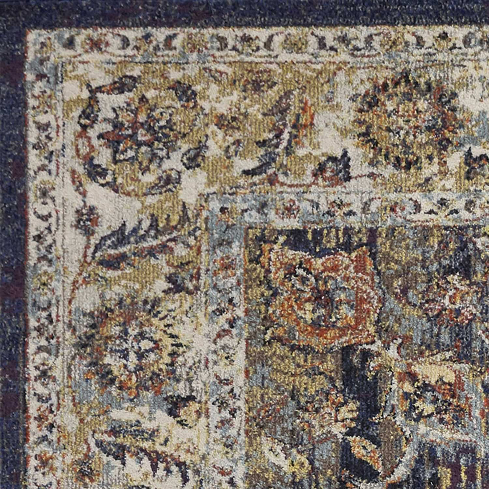 3' X 5' Navy Blue Oriental Area Rug - Homeroots - Flyclothing LLC