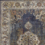 3' X 5' Navy Blue Oriental Area Rug - Homeroots - Flyclothing LLC