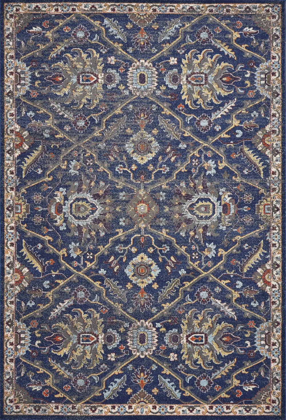 3' X 5' Royal Blue Oriental Area Rug - Homeroots - Flyclothing LLC