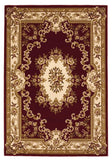 3' X 5' Red and Ivory Floral Border Area Rug - Homeroots - Flyclothing LLC