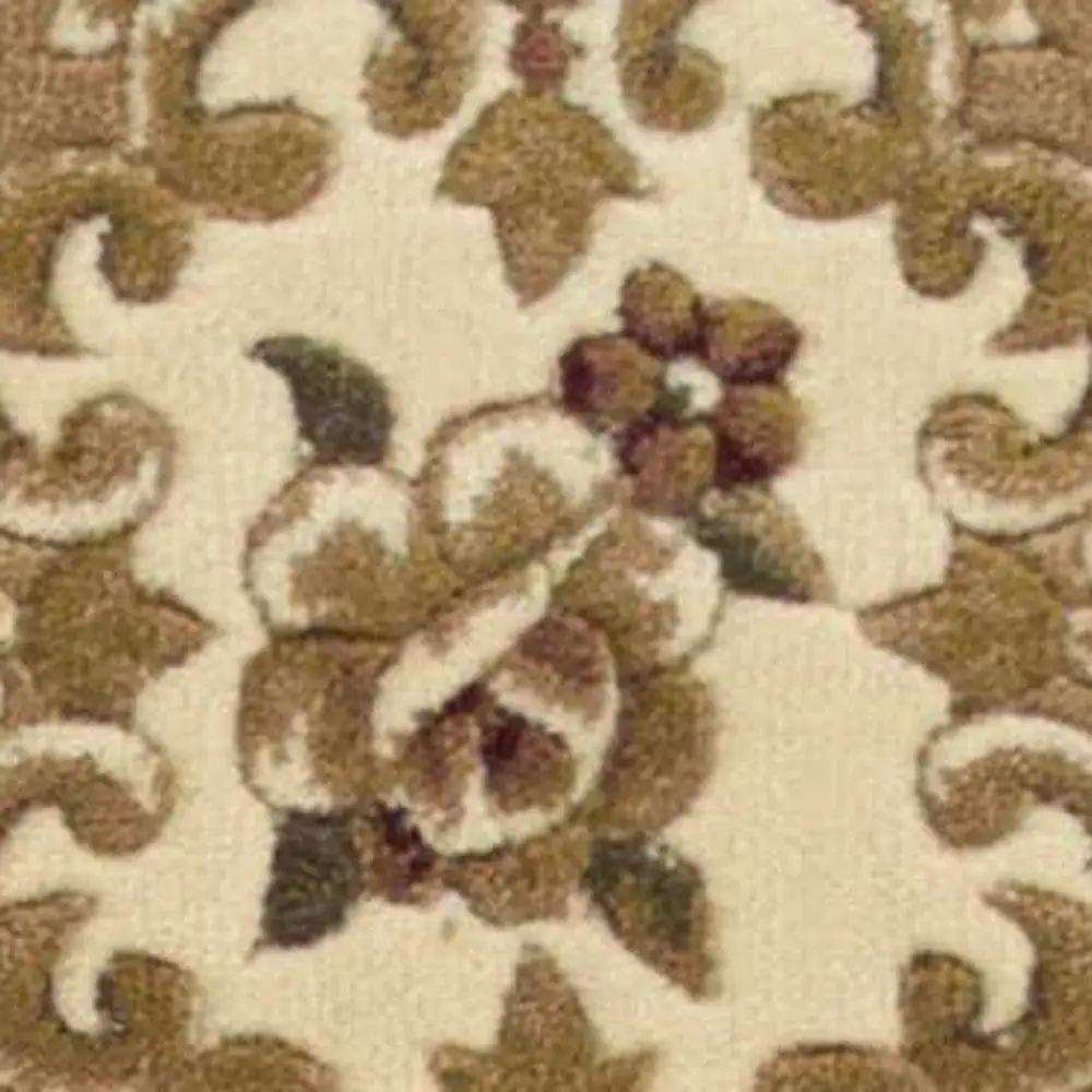 2' X 8' Beige Or Ivory Medallion Runner Rug - Homeroots - Flyclothing LLC